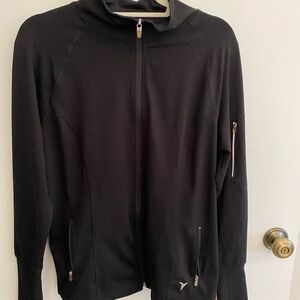 Black Zip-Up Athletic Jacket